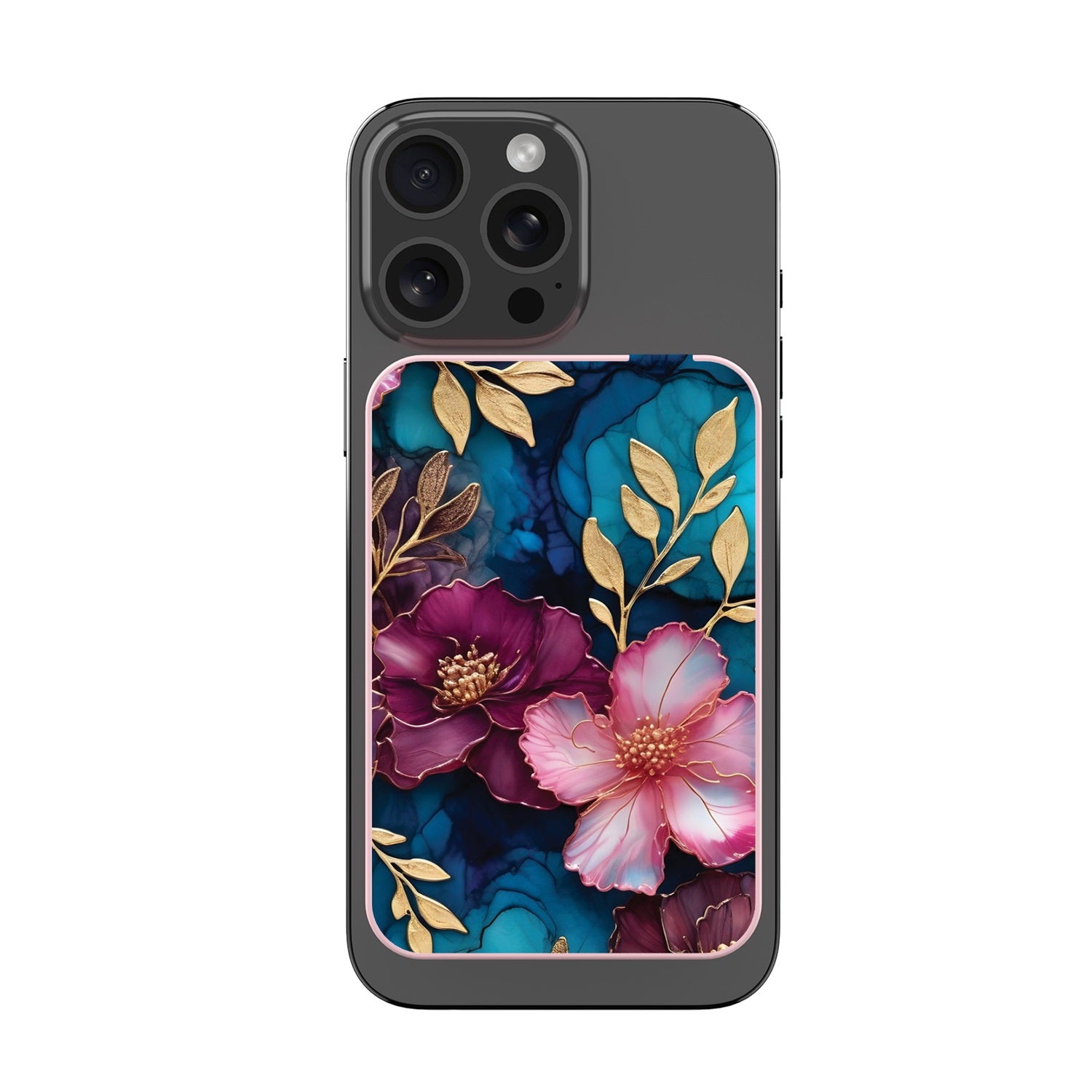 MyBat Design Lab 10000mAh Magnetic Wireless Power Bank - Pink - Gilded Petals - MPBBAT143-PK-188-3.jpg