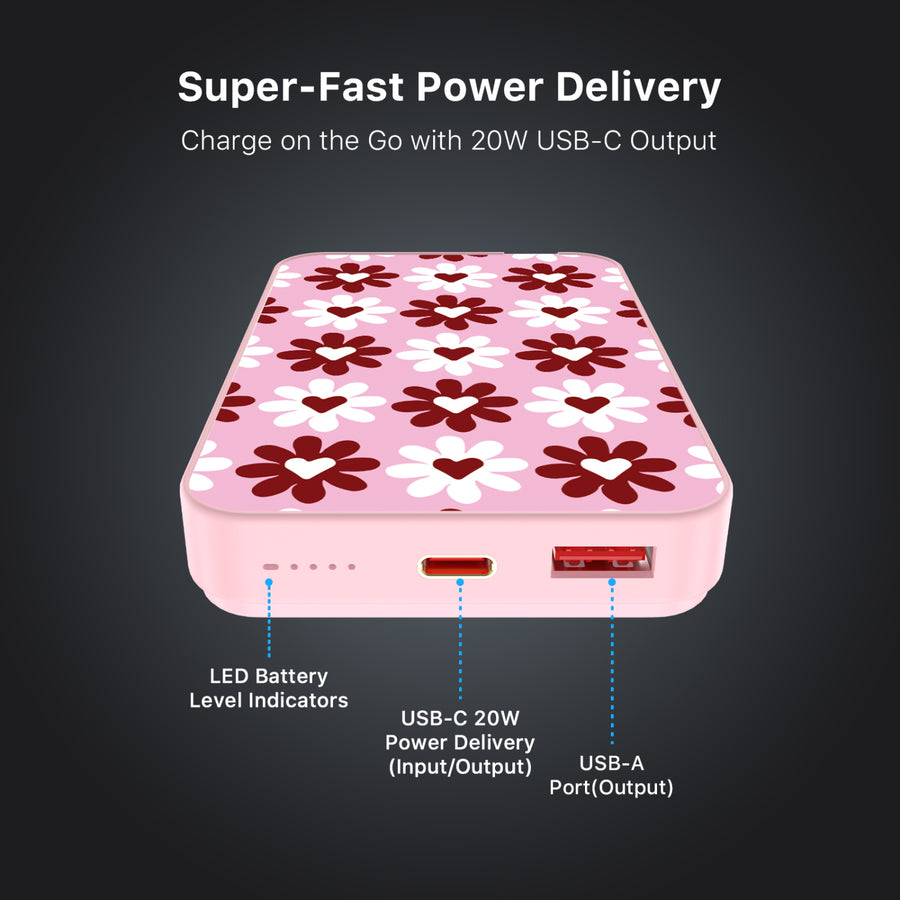 MyBat Design Lab 10000mAh Magnetic Wireless Power Bank - Pink - Love in Bloom - MPBBAT143-PK-341-7.jpg