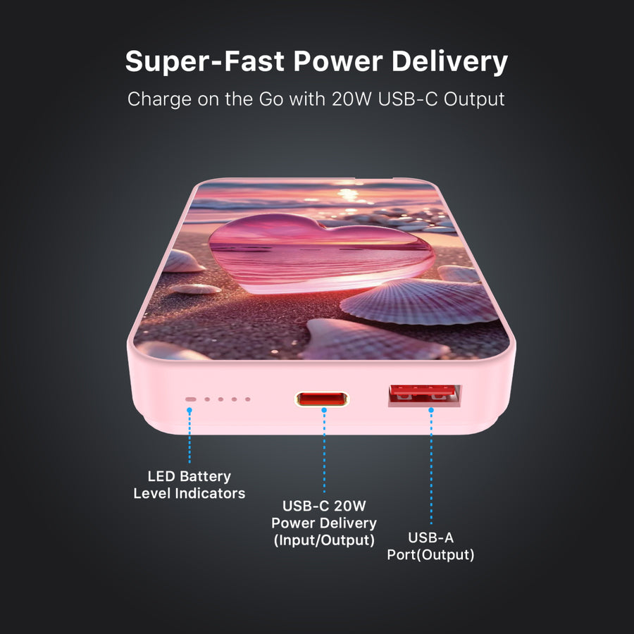 MyBat Design Lab 10000mAh Magnetic Wireless Power Bank - Pink - Sunset Beach Love - MPBBAT143-PK-384-7.jpg