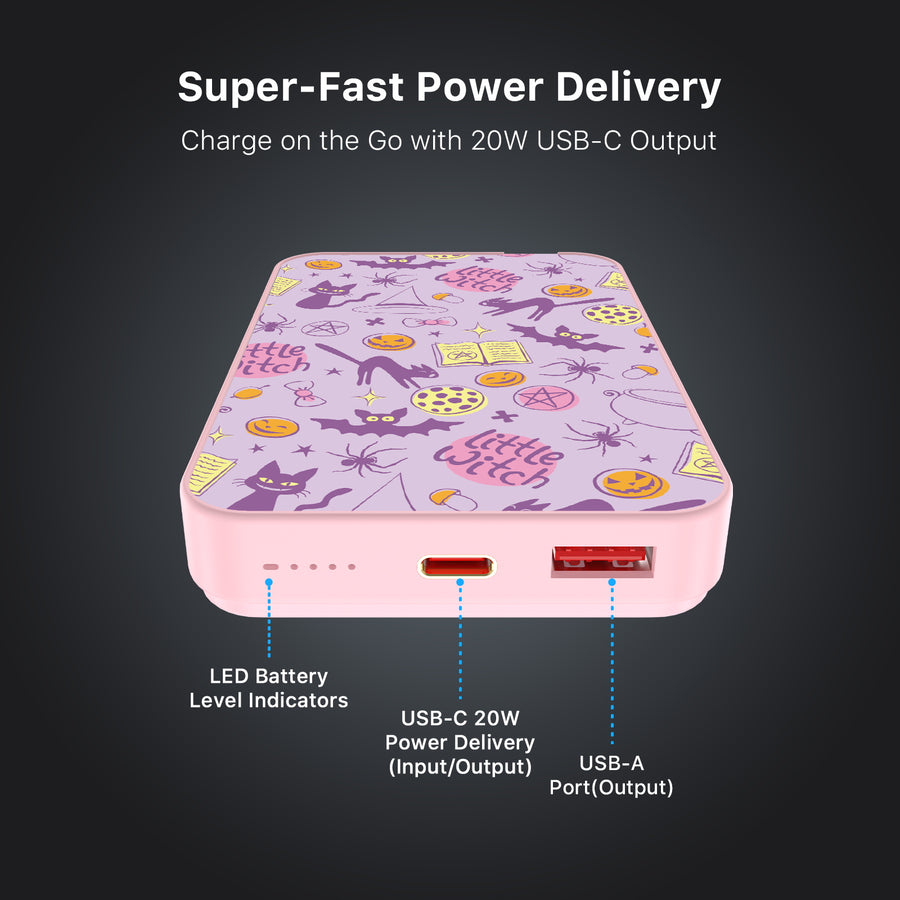 MyBat Design Lab 10000mAh Magnetic Wireless Power Bank - Pink - Little Witch - MPBBAT143-PK-413-7.jpg
