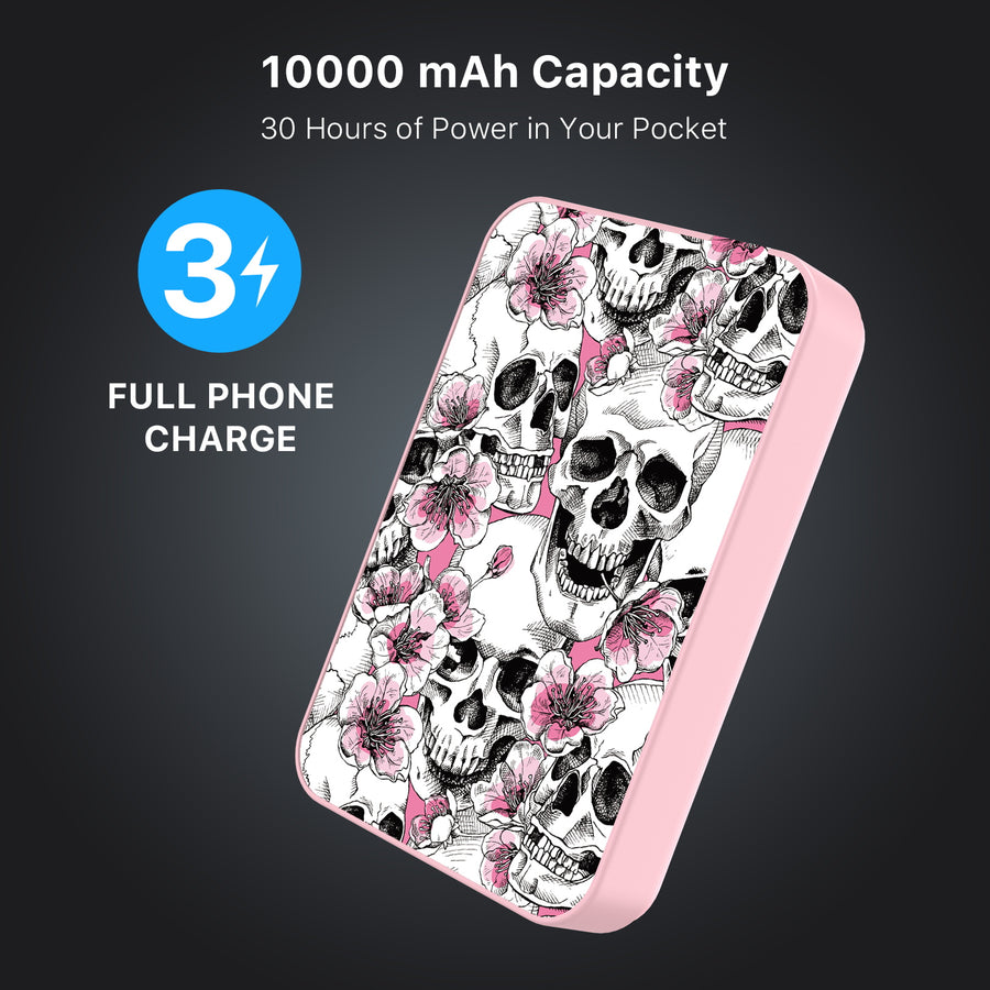MyBat Design Lab 10000mAh Magnetic Wireless Power Bank - Pink - Death Blooms - MPBBAT143-PK-419-8.jpg