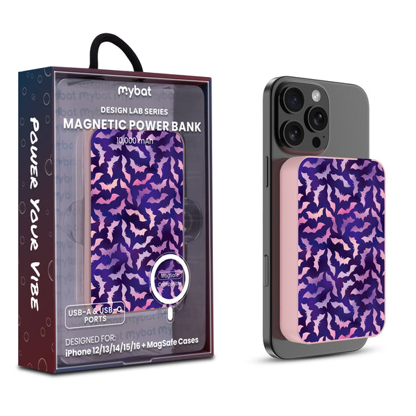 MyBat Design Lab 10000mAh Magnetic Wireless Power Bank - Pink - Twilight Bats - MPBBAT143-PK-422-1.jpg