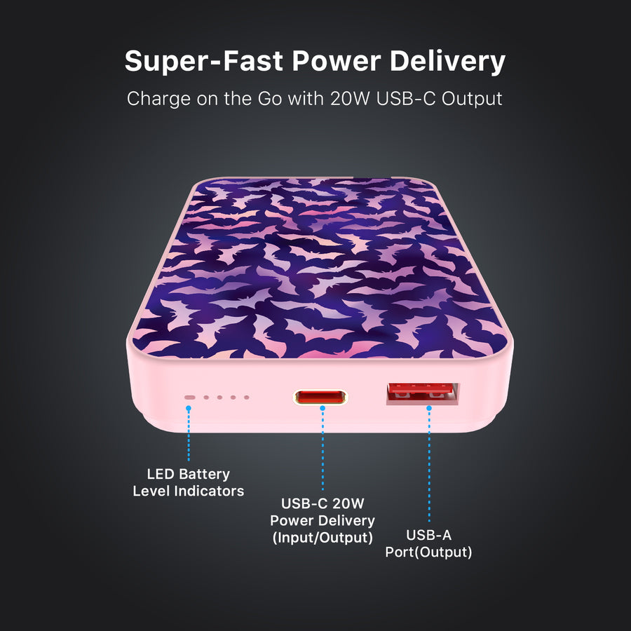 MyBat Design Lab 10000mAh Magnetic Wireless Power Bank - Pink - Twilight Bats - MPBBAT143-PK-422-7.jpg