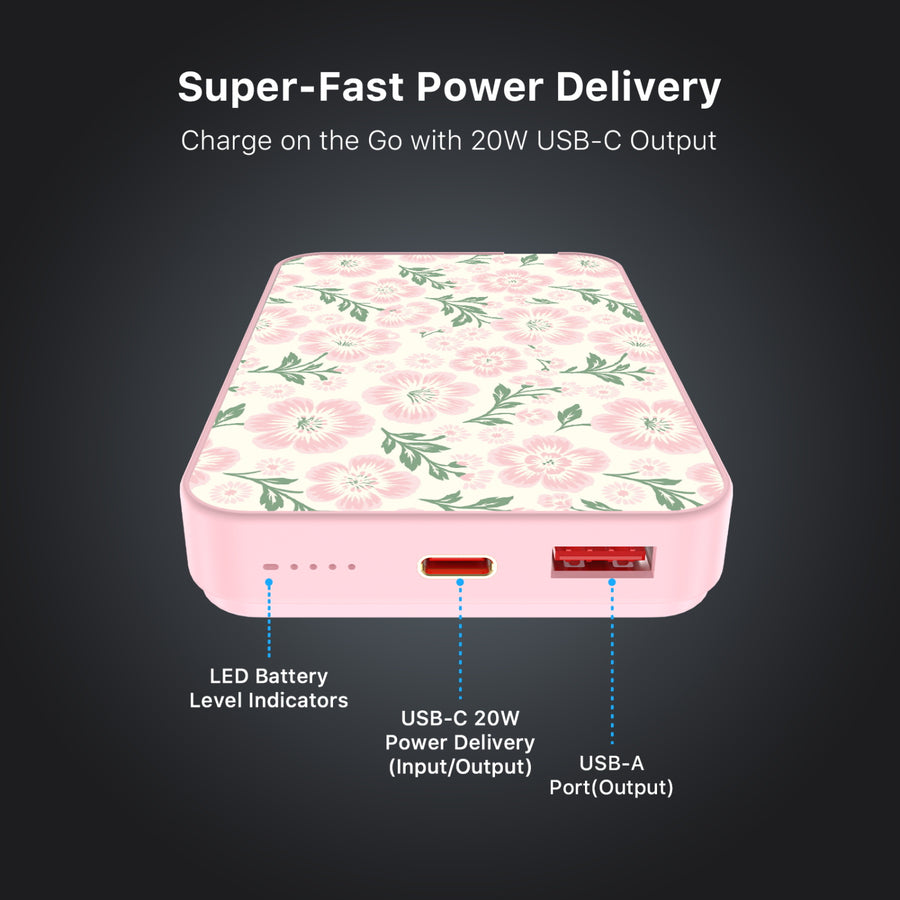 MyBat Design Lab 10000mAh Magnetic Wireless Power Bank - Pink - Pink Posies - MPBBAT143-PK-473-7.jpg