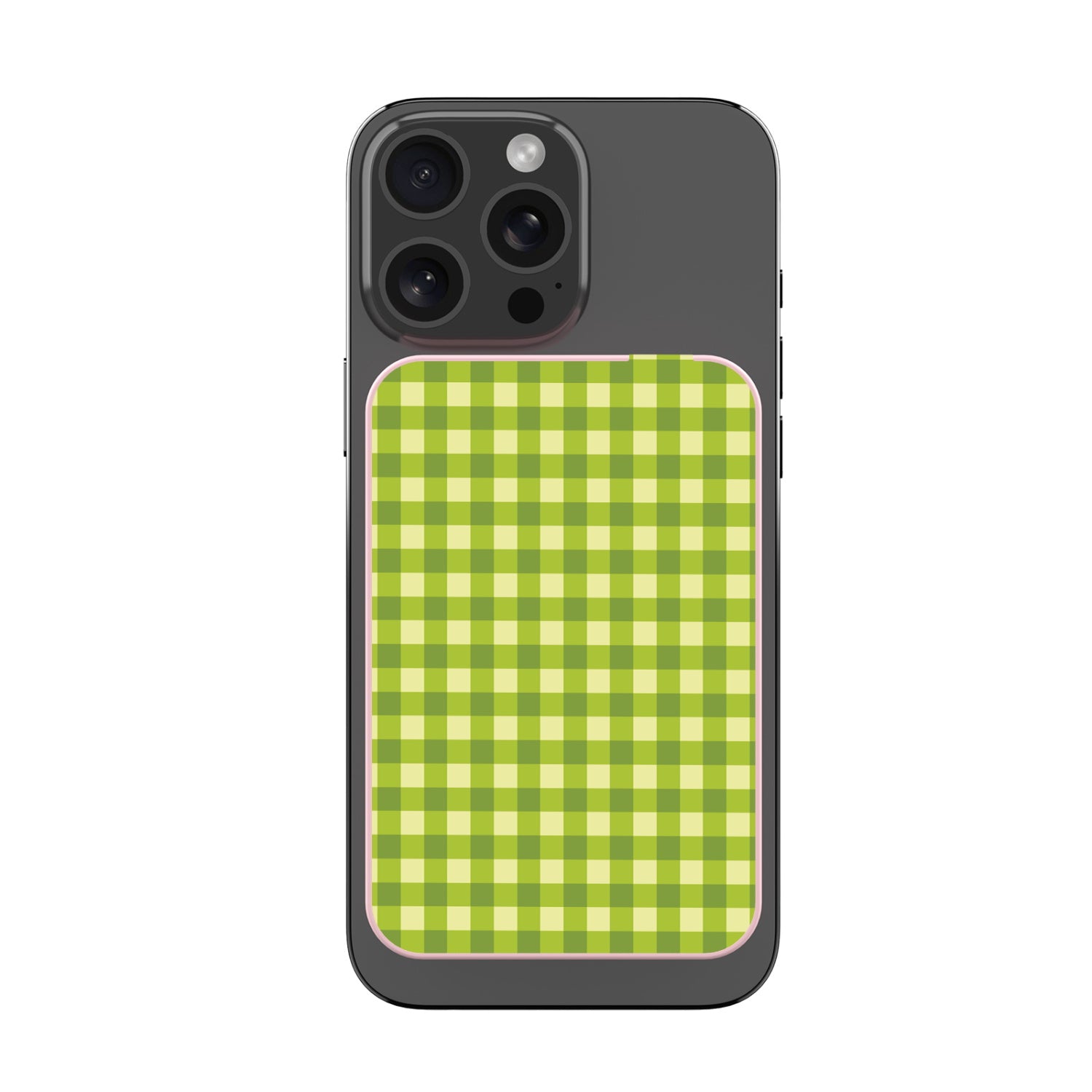 MyBat Design Lab 10000mAh Magnetic Wireless Power Bank - Pink - Green Gingham - MPBBAT143-PK-476-3.jpg