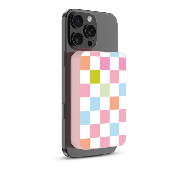 MyBat Design Lab 10000mAh Magnetic Wireless Power Bank - Pink - Pastel Check - MPBBAT143-PK-480-2.jpg
