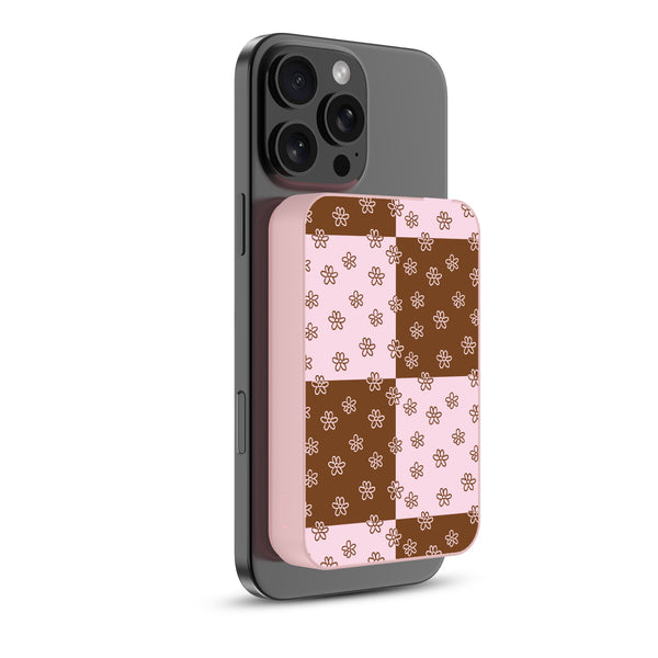 MyBat Design Lab 10000mAh Magnetic Wireless Power Bank - Pink - Flower Patches - MPBBAT143-PK-484-2.jpg