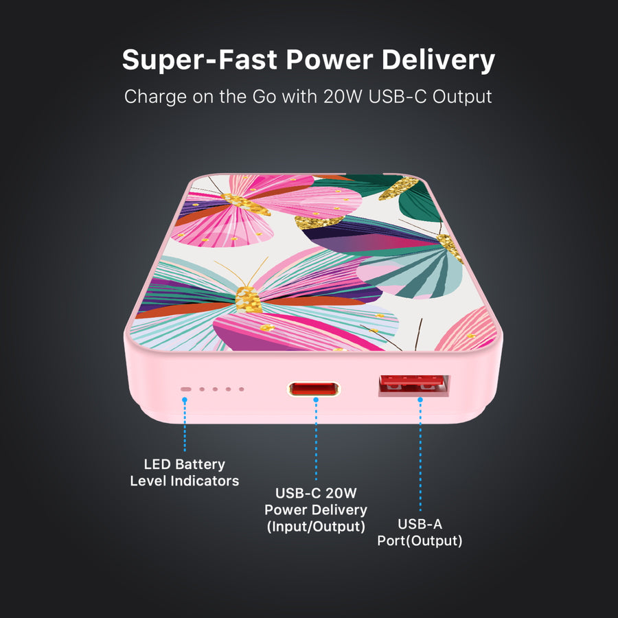MyBat Design Lab 10000mAh Magnetic Wireless Power Bank - Pink - Bright Flutter - MPBBAT143-PK-489-7.jpg
