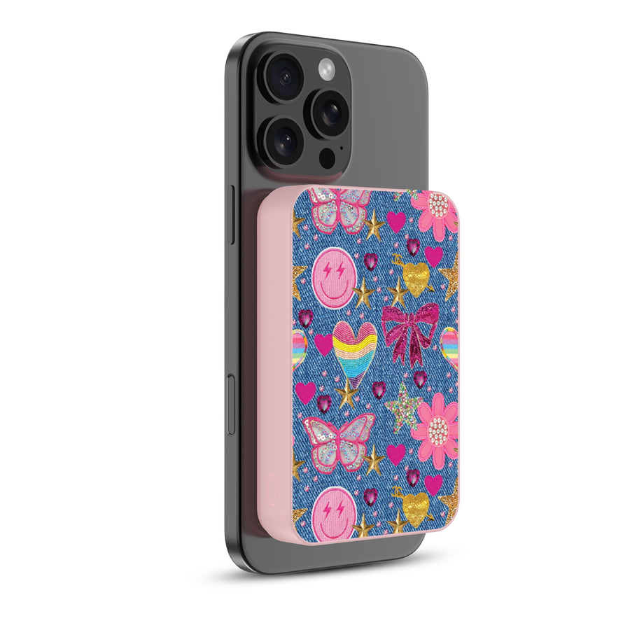 MyBat Design Lab 10000mAh Magnetic Wireless Power Bank - Pink – Denim Daze - MPBBAT143-PK-528-1.JPG