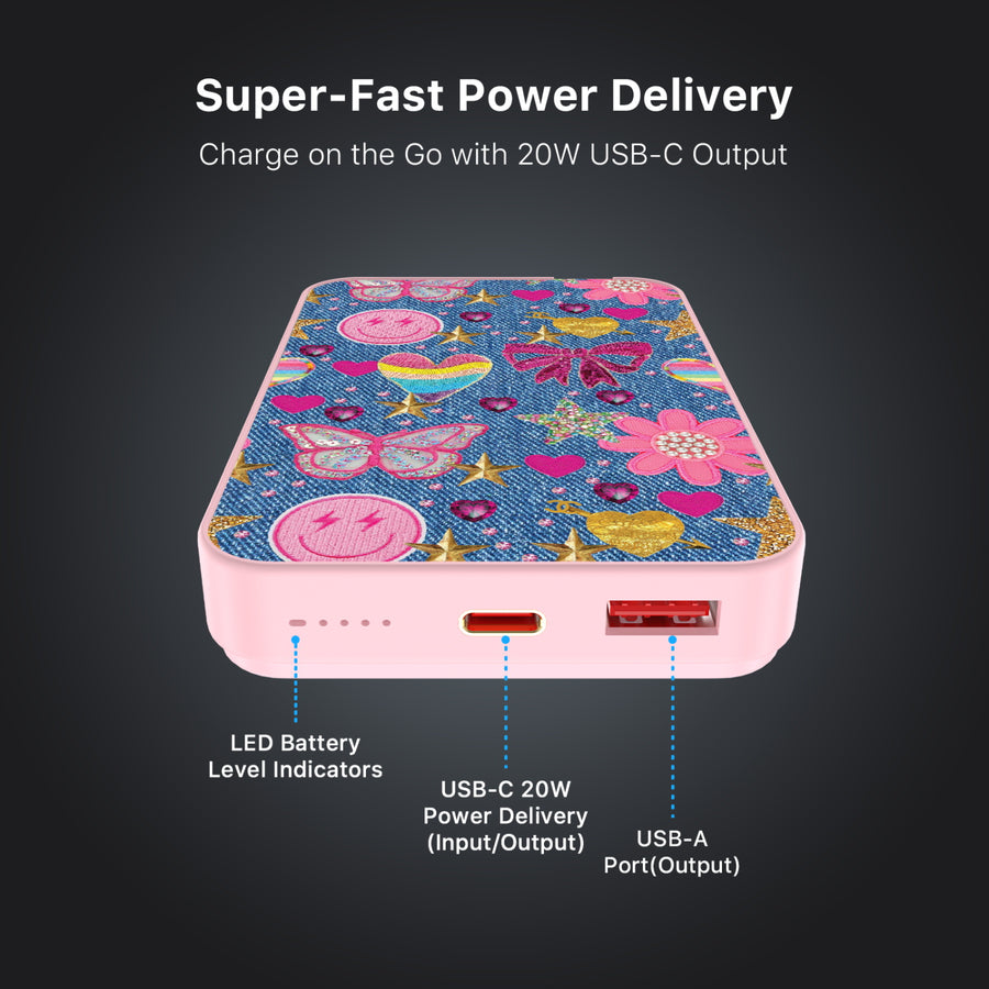 MyBat Design Lab 10000mAh Magnetic Wireless Power Bank - Pink – Denim Daze - MPBBAT143-PK-528-6.JPG