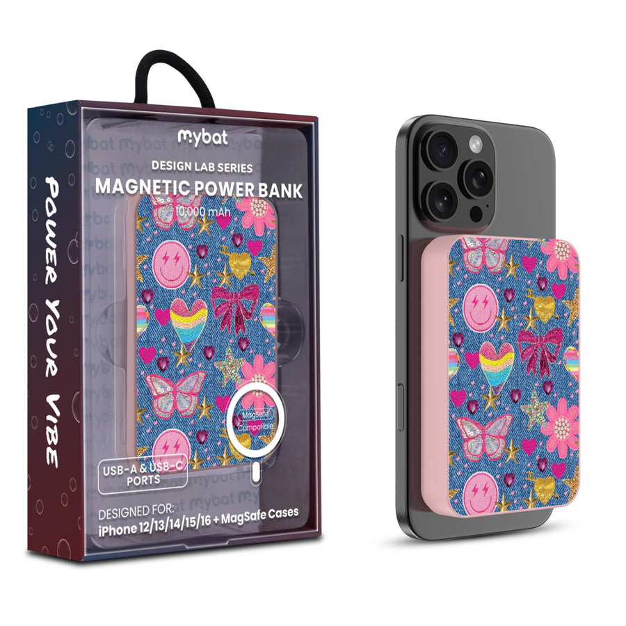 MyBat Design Lab 10000mAh Magnetic Wireless Power Bank - Pink – Denim Daze - MPBBAT143-PK-528.JPG