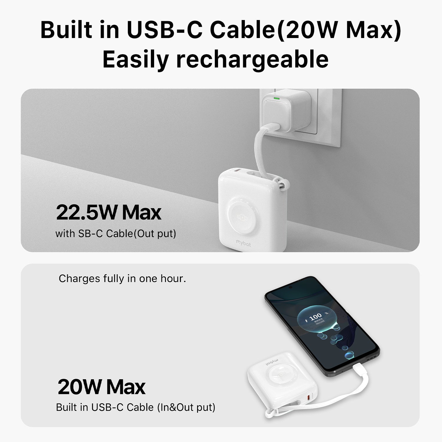 MyBat 10000mAh PowerLoop Power Bank with USB-C Cable & Watch Charger - White - MPBBAT161-5.jpg