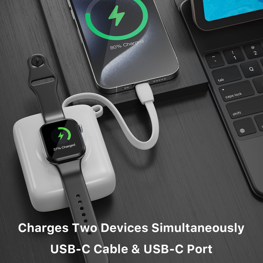 MyBat 10000mAh PowerLoop Power Bank with USB-C Cable & Watch Charger - White - MPBBAT161-6.jpg