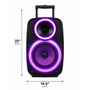 Maxpower 15” Portable Karaoke Trolley Speaker System Heavy Bass With Adjustable DJ Tripod Stand & Wired Microphone - Black - MPD1238-3.JPG