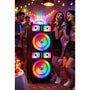 MaxPower 8" X 2 Woofer Trolley Speaker With Dancing Disco Ball On Top And Flashing Led Lights - Black - MPD1288B-2.jpg