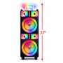 MaxPower 8" X 2 Woofer Trolley Speaker With Dancing Disco Ball On Top And Flashing Led Lights - Black - MPD1288B-3.jpg