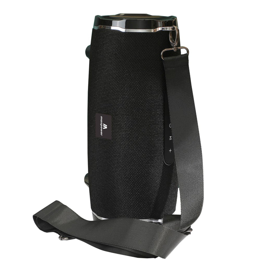 MaxPower ENCORE Heavy Duty Outdoor Portable Water resistance & dust proof Bluetooth speaker with shoulder strap & crisp clear sound - Black - MPD187-BK-2.JPG