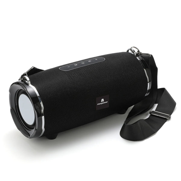 MaxPower ENCORE Heavy Duty Outdoor Portable Water resistance & dust proof Bluetooth speaker with shoulder strap & crisp clear sound - Black - MPD187-BK.JPG