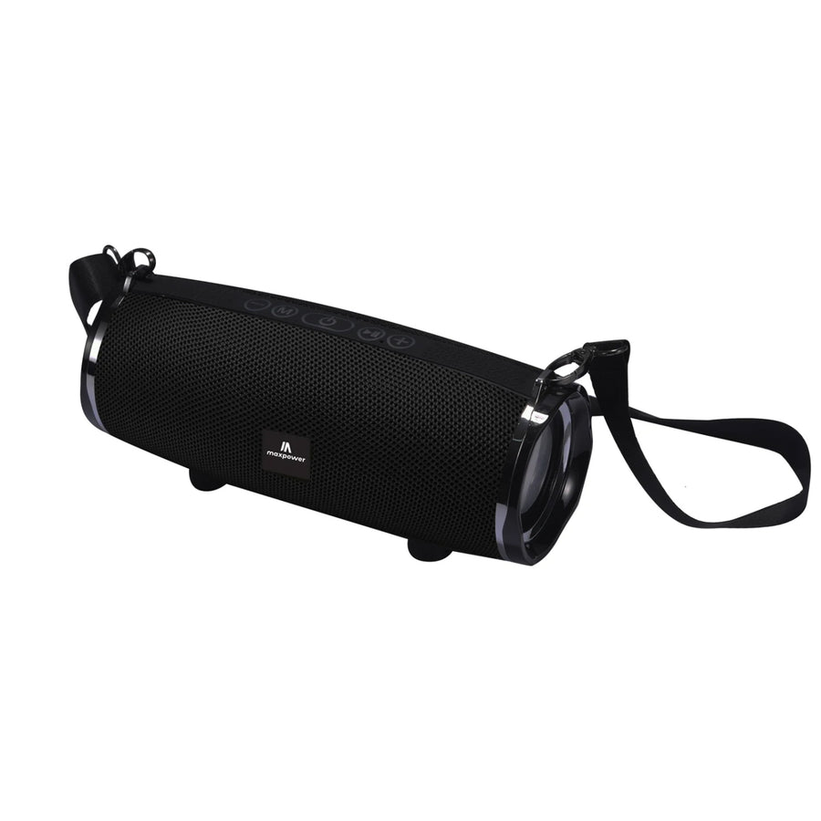 MaxPower Cyclone Portable Splash proof & dust proof Bluetooth speaker with shoulder strap - Black - MPD189-BK-3.JPG
