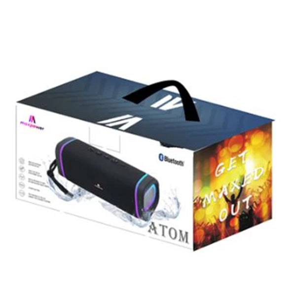 MaxPower ATOM Portable Splash proof & dust proof Bluetooth speaker with LED lights - Black - MPD375-BK-7.JPG