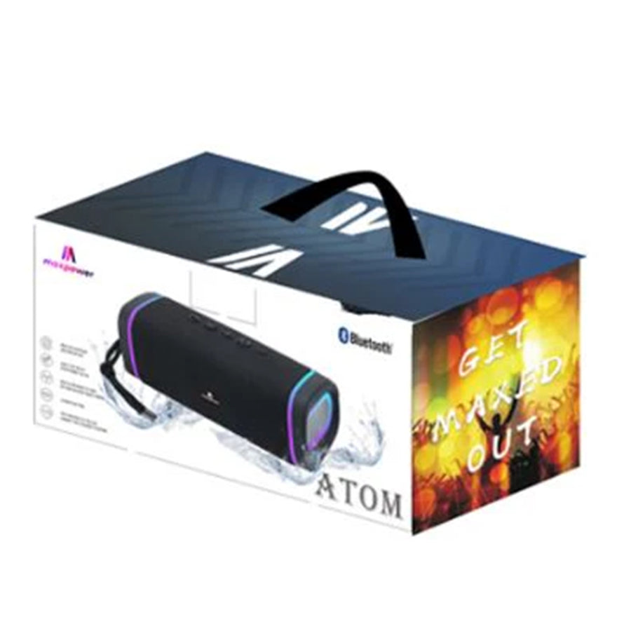 MaxPower ATOM Portable Splash proof & dust proof Bluetooth speaker with LED lights - Black - MPD375-BK-7.JPG