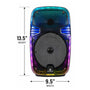 Maxpower 8" Full-Body Translucent Led Light Show Karaoke Bluetooth Speaker With Mic - Black - MPD492-BK-2.JPG