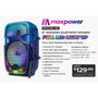 Maxpower 8" Full-Body Translucent Led Light Show Karaoke Bluetooth Speaker With Mic - Black - MPD492-BK-7.JPG