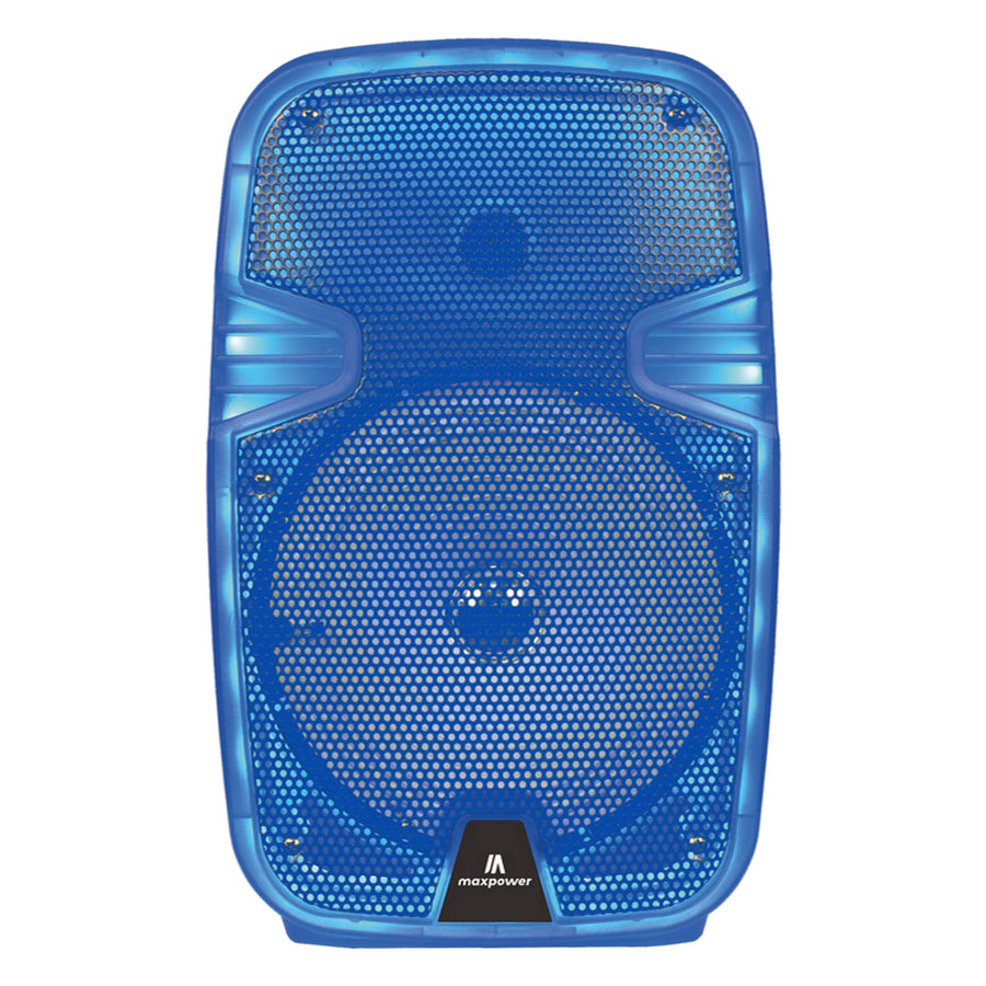 Maxpower 8" Full-Body Translucent Led Light Show Karaoke Bluetooth Speaker With Mic - Blue - MPD492-BL-1.JPG