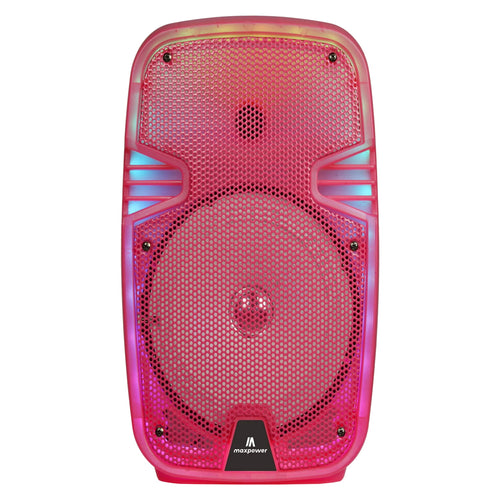 Maxpower 8" Full-Body Translucent Led Light Show Karaoke Bluetooth Speaker With Mic - Red - MPD492-RD-1.JPG