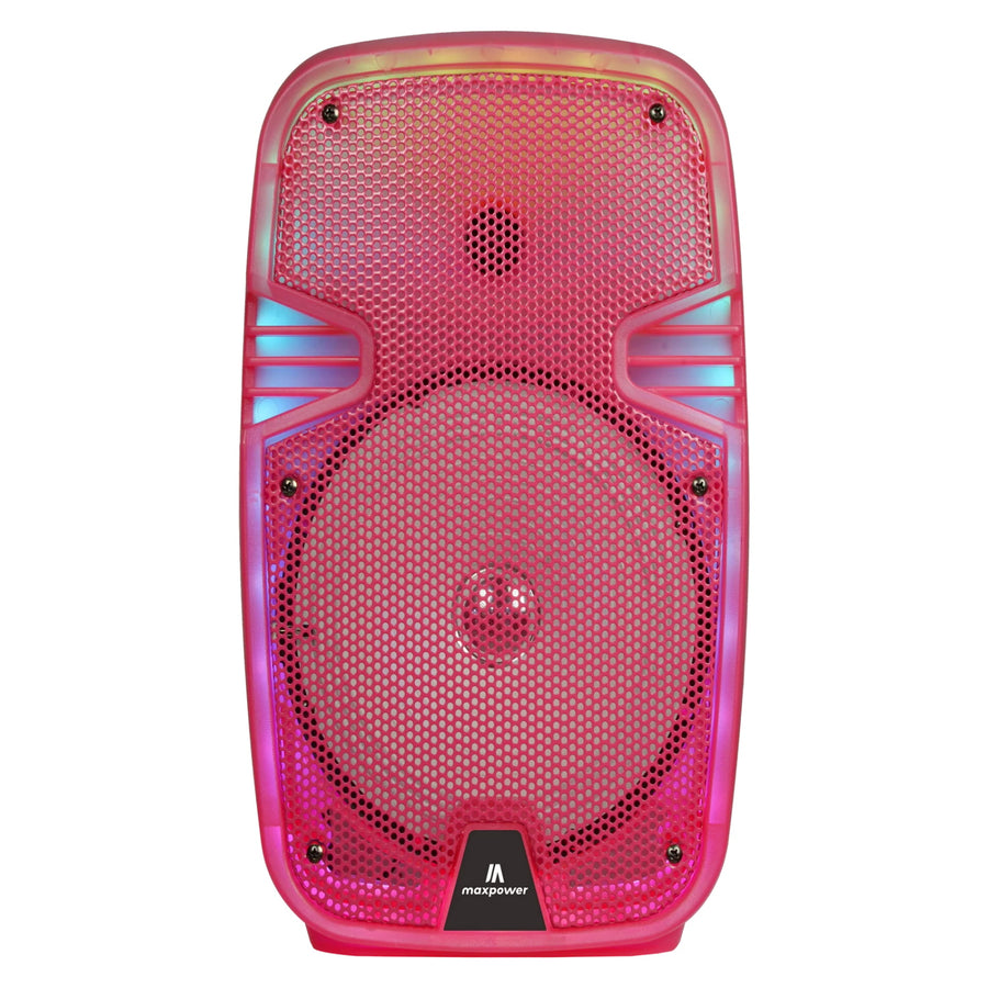 Maxpower 8" Full-Body Translucent Led Light Show Karaoke Bluetooth Speaker With Mic - Red - MPD492-RD-1.JPG