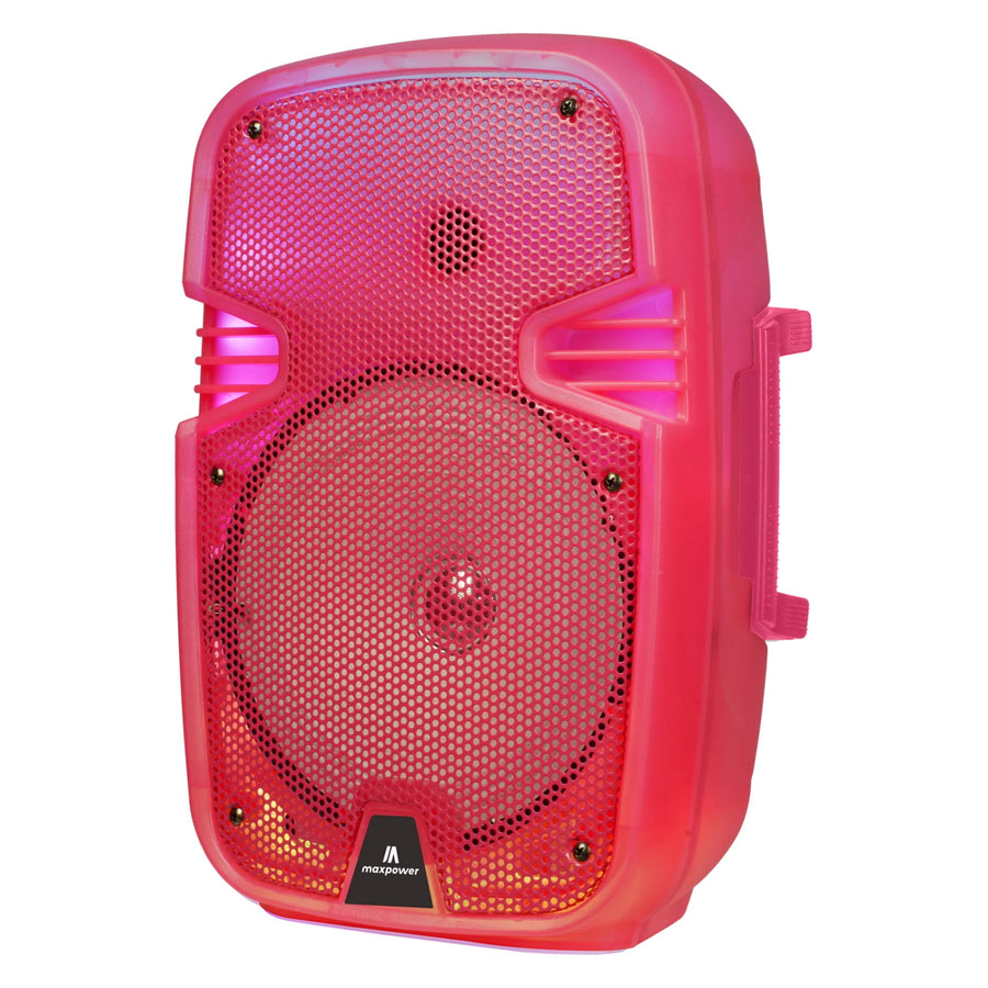 Maxpower 8" Full-Body Translucent Led Light Show Karaoke Bluetooth Speaker With Mic - Red - MPD492-RD.JPG