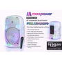 Maxpower 8" Full-Body Translucent Led Light Show Karaoke Bluetooth Speaker With Mic - White - MPD492-WH-4.JPG