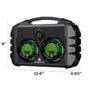 MaxPower Partybox Portable Bluetooth Karaoke Speaker 5” X 2 Woofer With 2.5” Tweeter, Mic & Shoulder Strap - Heavy Duty - Grey - MPD578-GR-4.jpg