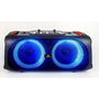 MaxPower Rocker 6 - 6.5" X 2 Woofers Karaoke Speaker With Different Led Light Modes, Mic & Heavy Bass - Black