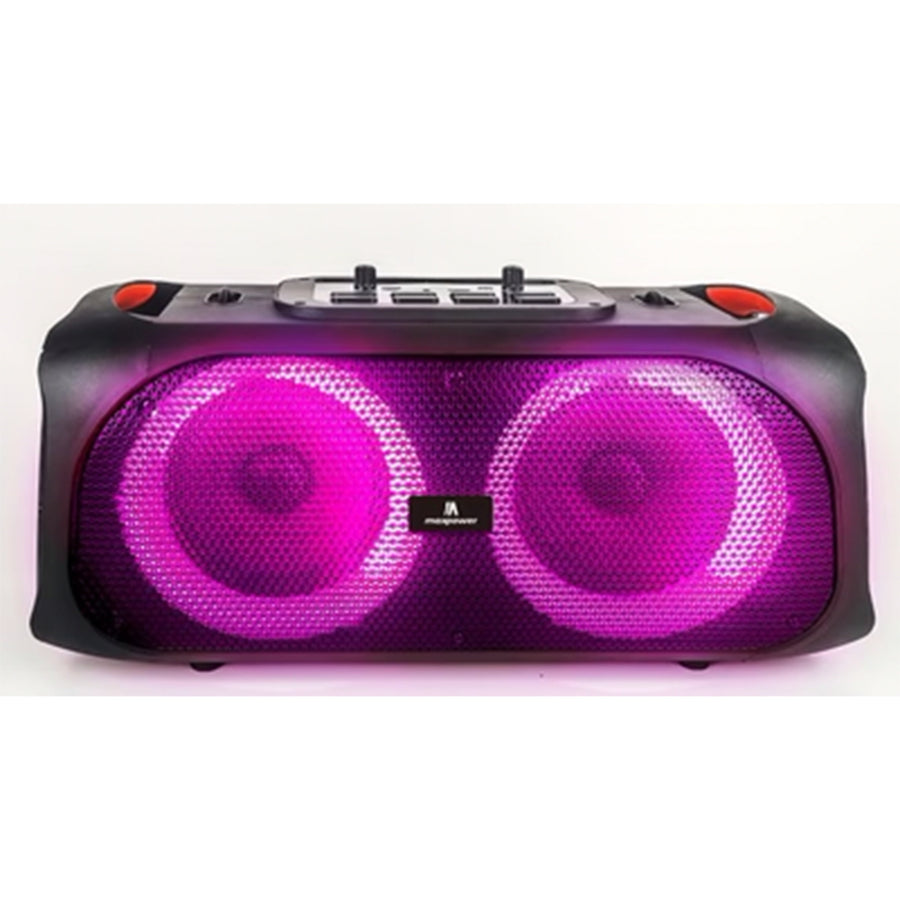 MaxPower Rocker 6 - 6.5" X 2 Woofers Karaoke Speaker With Different Led Light Modes, Mic & Heavy Bass - Black - MPD611-ROCKER-2.jpg
