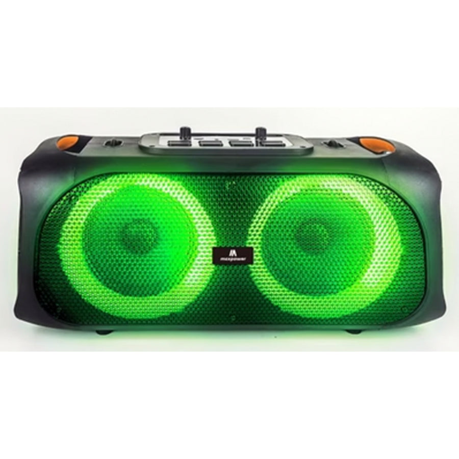 MaxPower Rocker 6 - 6.5" X 2 Woofers Karaoke Speaker With Different Led Light Modes, Mic & Heavy Bass - Black - MPD611-ROCKER-3.jpg