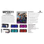 MaxPower Rocker 6 - 6.5" X 2 Woofers Karaoke Speaker With Different Led Light Modes, Mic & Heavy Bass - Black - MPD611-ROCKER-7.jpg