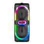 MaxPower MPD6D 6.5" Dual-Woofer Karaoke Speaker with LED Lights  + Mic - Black