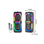 MaxPower MPD6D 6.5" Dual-Woofer Karaoke Speaker with LED Lights  + Mic - Black - MPD6D-3.jpg
