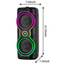 MaxPower 6.5" x 2 wooofers karaoke Bluetooth speaker with mic & different LED light modes - Black - MPD6M-1.JPG