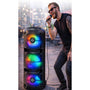 MaxPower 32" Tall  8" X 3 Woofers Karaoke Bluetooth Speakers With Mic & Flashing LED Lights - Black - MPD814-2.jpg
