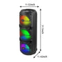 MaxPower 32" Tall  8" X 3 Woofers Karaoke Bluetooth Speakers With Mic & Flashing LED Lights - Black - MPD814-3.jpg