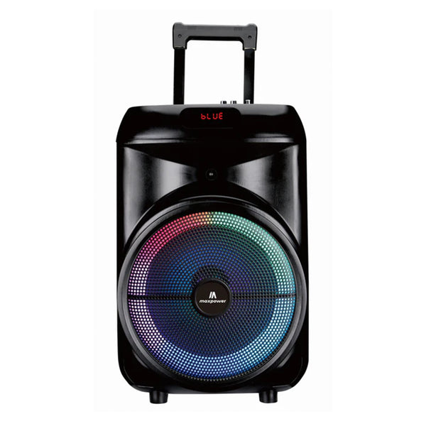 MaxPower Karaoke Bluetooth Trolley Speaker With Adjustable DJ Stand Combo, Wired Mic Trolley Speaker 12" Woofer - Black - MPD892-ST-2.jpg