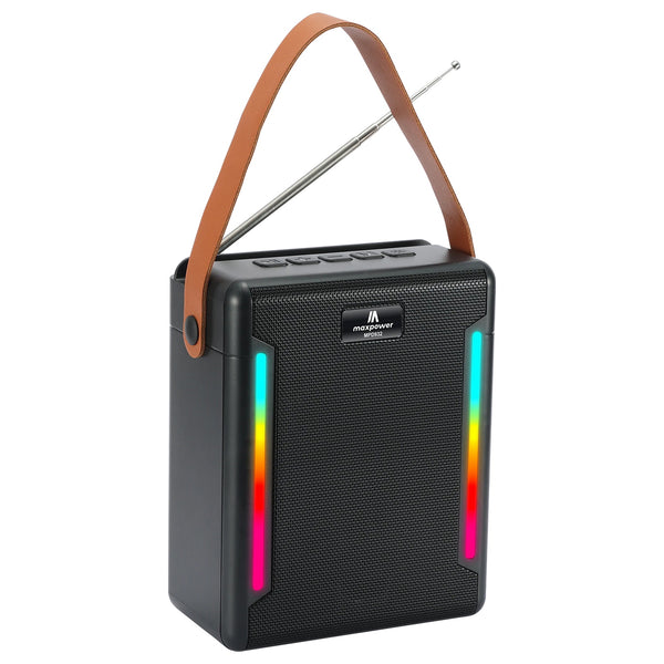 MaxPower Solar Beat Portable Bluetooth Speaker with Solar + USB-C Charging - Black - MPD932-BK-1.jpg