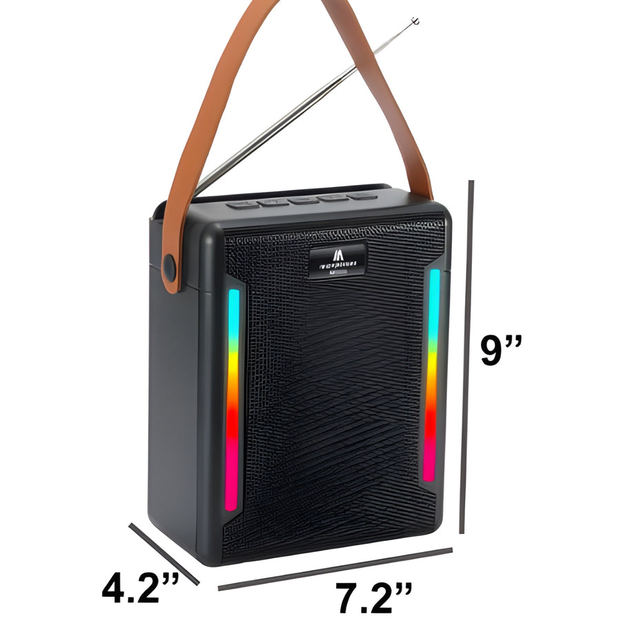 MaxPower Solar Beat Portable Bluetooth Speaker with Solar + USB-C Charging - Black - MPD932-BK-2.jpg