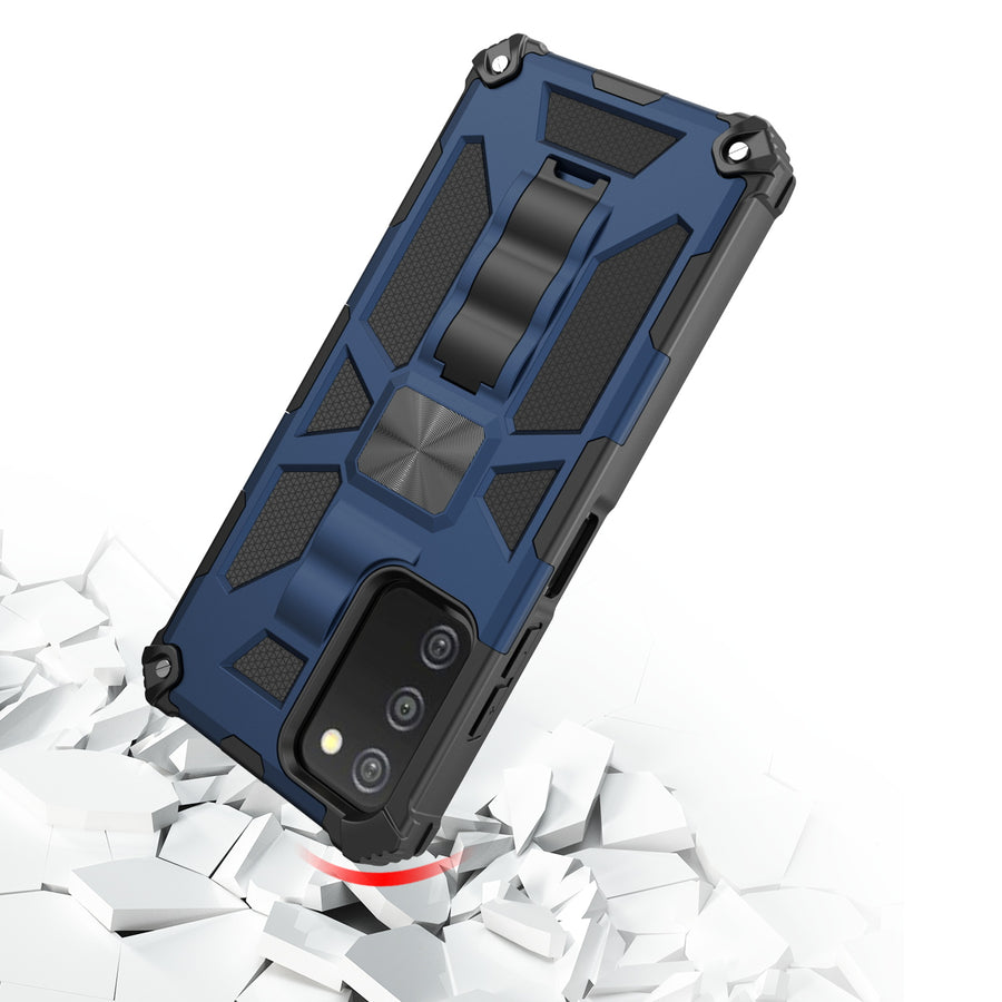 MyBat Sturdy Hybrid Protector Cover (with Stand) for Samsung Galaxy A037U / Galaxy A03s - Ink Blue / Black - MSA037UCSFSSS002-5.jpg