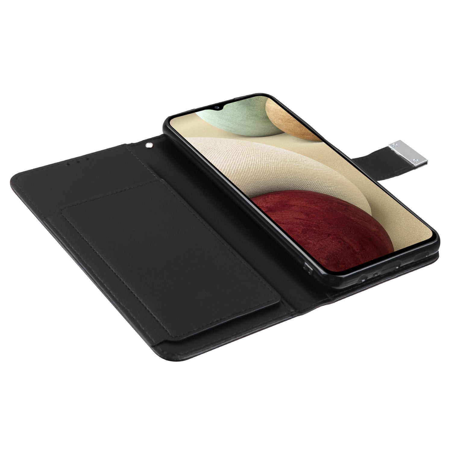 MyBat MyJacket Wallet Xtra Series for Samsung Galaxy A12 5G - Black / Black - MSA125GPCMJG031-5.jpg