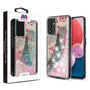MyBat Quicksand Glitter Hybrid Protector Cover for Samsung Galaxy A13 5G / Galaxy A13 (4G) - Eiffel Tower & Pink Hearts