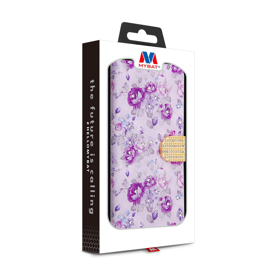 MyBat MyJacket Wallet Diamond Series for Samsung Galaxy A13 5G - Fresh Purple Flowers - MSA13PCMJD103-6.jpg