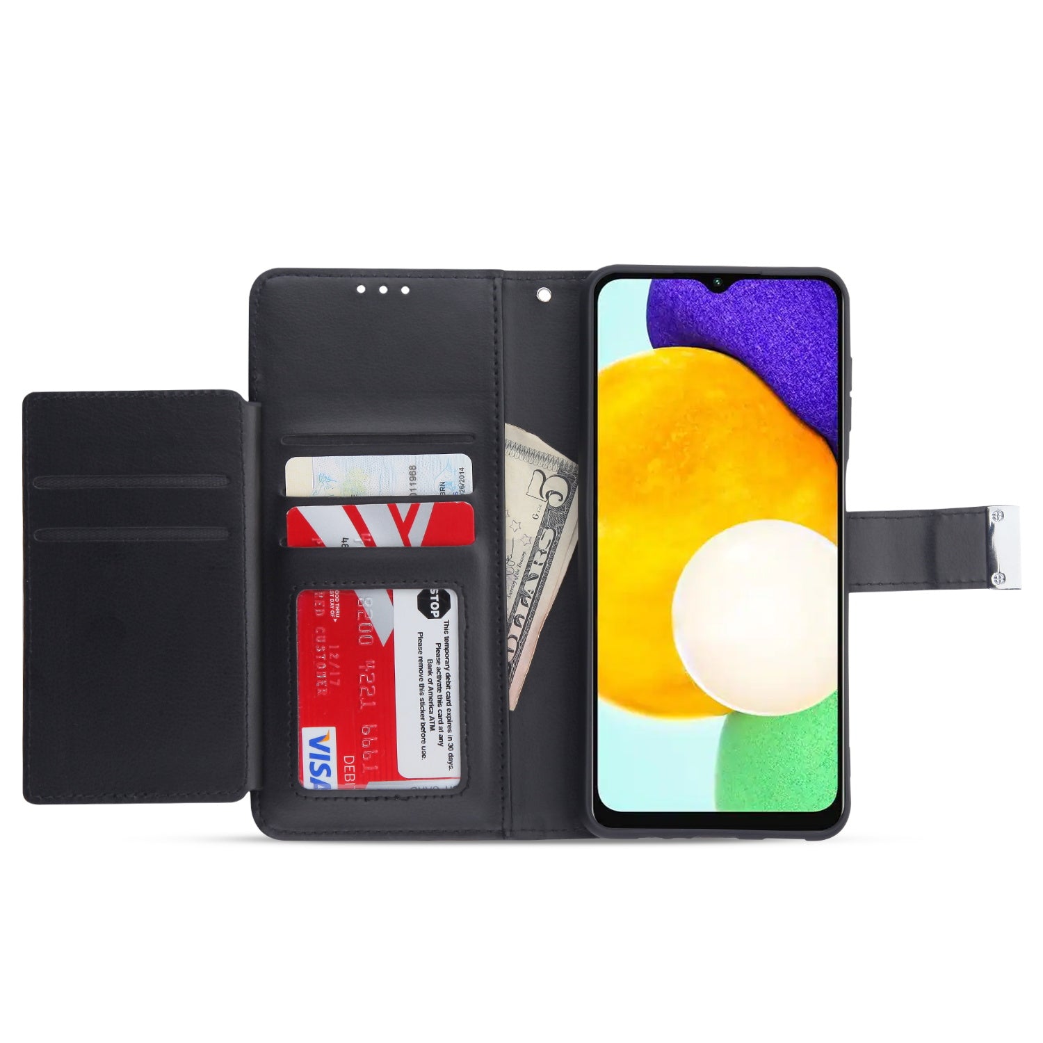 MyBat MyJacket Wallet Xtra Series for Samsung Galaxy A13 5G - Black / Black - MSA13PCMJG031-3.jpg